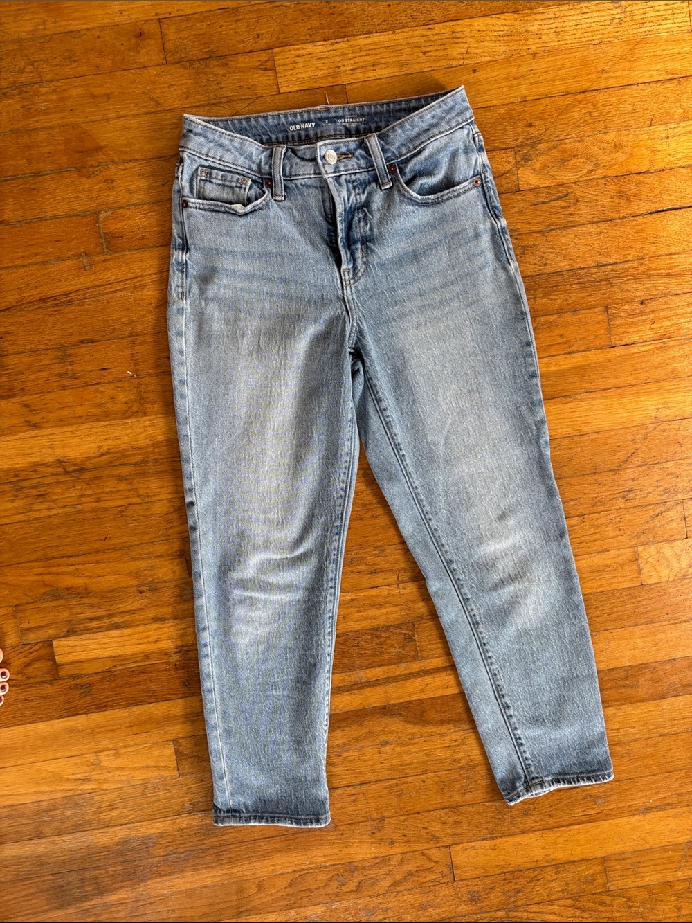 Old Navy Light Blue OG Straight Jeans - Faded Denim